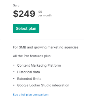 Semrush Guru Plan Semrush Guru Plan